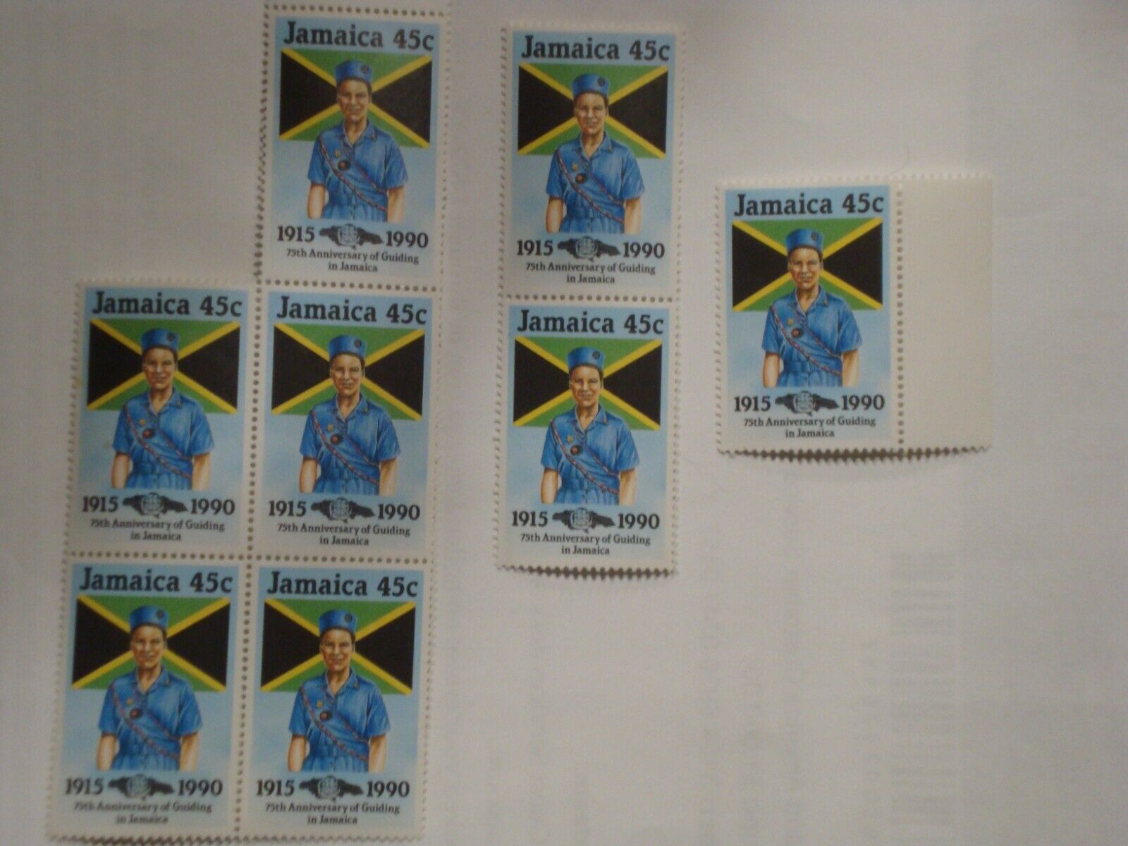 Jamaica Popular SG755 Girl Guides Max 85% OFF 45 cent stamps 1 as se 8 copies sold