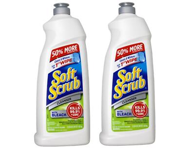 Soft Scrub Antibacterial Multi Surface Cleanser with Bleach, 36 fl oz Pack of 2