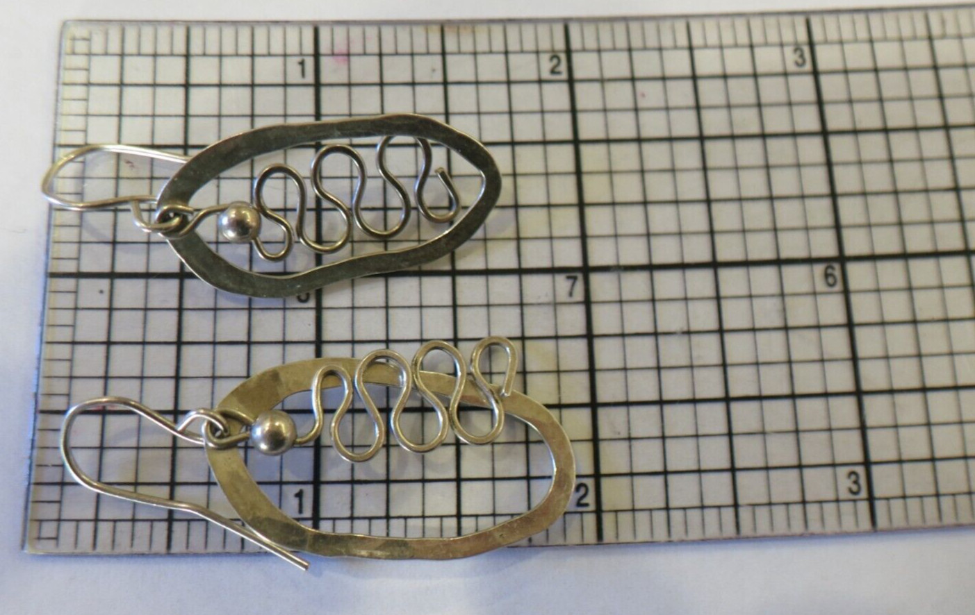 Sterling Silver loop  Hand Made Earring great con… - image 2