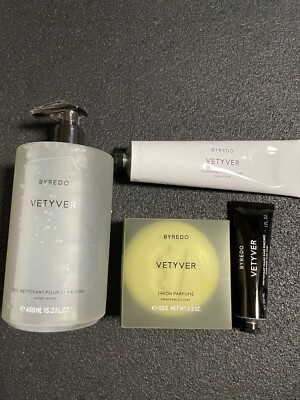Byredo Vetyver hand wash, scrub, soap set