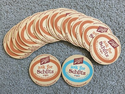 20 Beer Coasters Vintage 1958 Schlitz Ask For Schlitz Lot #1 Milwaukee U186