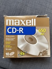 Maxell CD-R Discs Recordable 650MB/74 Min/1x ...