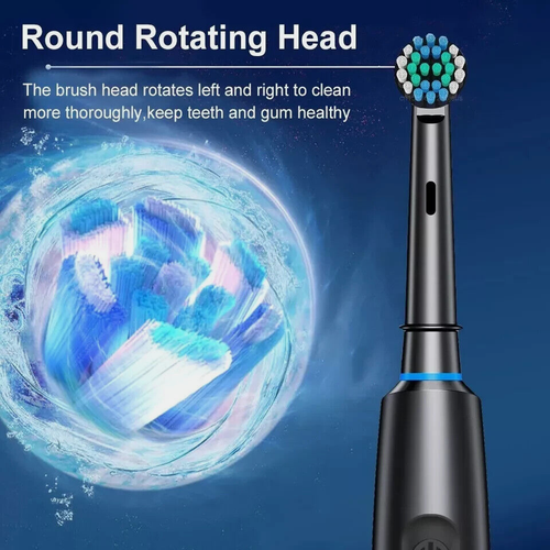 Toothbrush Electric Rechargeable Pro Rotating Brush Oral-B Heads Timer Modes USB - Picture 2 of 12
