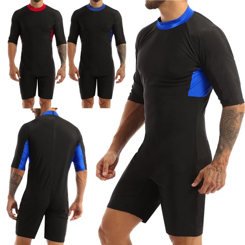 DE ranrann Herren Einteiliger Neoprenanzug Schwimmanzug Neopren Stretch Wetsuit