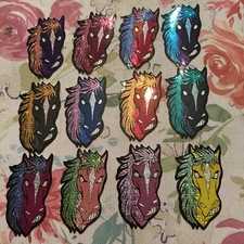 Vintage 1997 Brand Imports Horses Vending machine stickers Series Of 1-12
