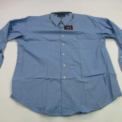 Barrington Shirt Mens XL Long Sleeve Button Front Cotton Blue 18 34/35 - Image 1 of 4