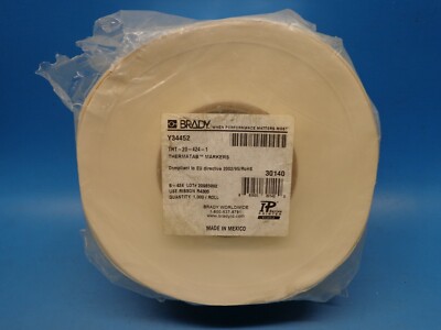 1000 BRADY THT-20-424-1 THERMATAB 5'' x 3'' BARCODE LABELS ROLL 3'' CORE WHITE