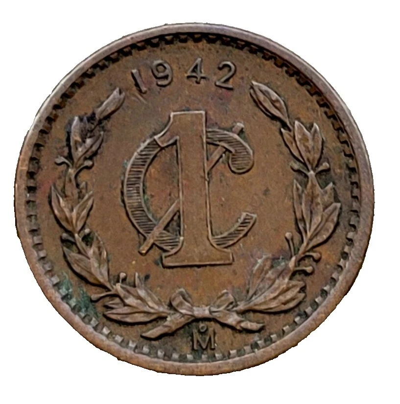 Bronze 1942 Year Mexican Coins