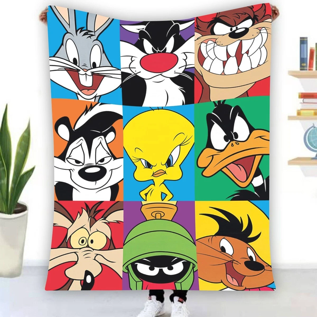 Looney Tunes Characters Fleece Blanket, Birthday Gift