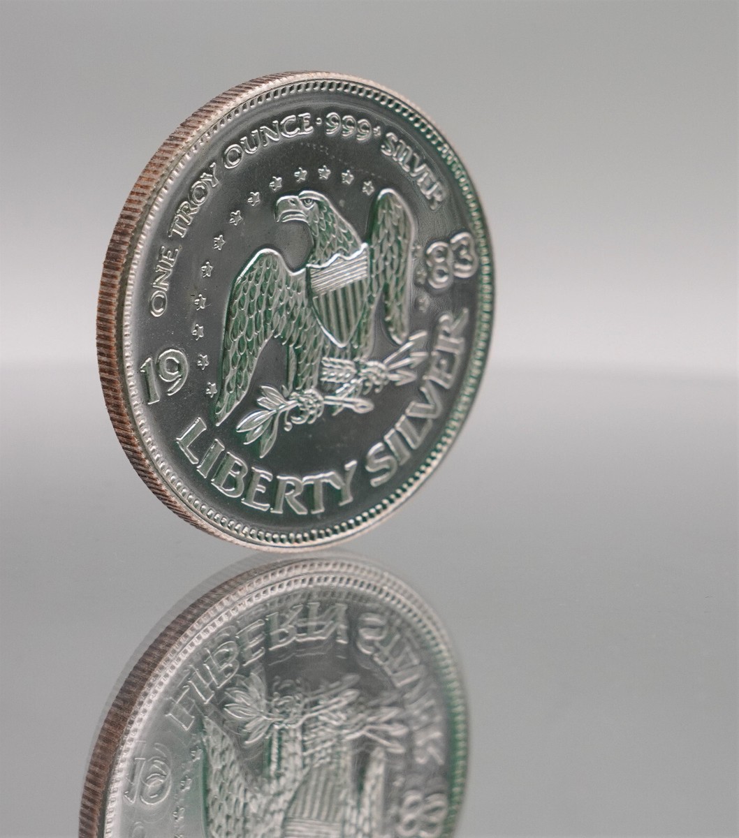 1983 Liberty Bell A-Mark Eagle 1oz 999 FINE PURE Silver art bar
