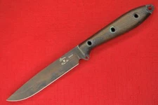 Busse Elmax Steak Knife Aged Bronze Cerakoted .09" Hollow Saber Ground (1 of 12)