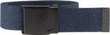 Nike Men's One Size Swoosh Web Belt, Navy 40 inch Cut to Fit