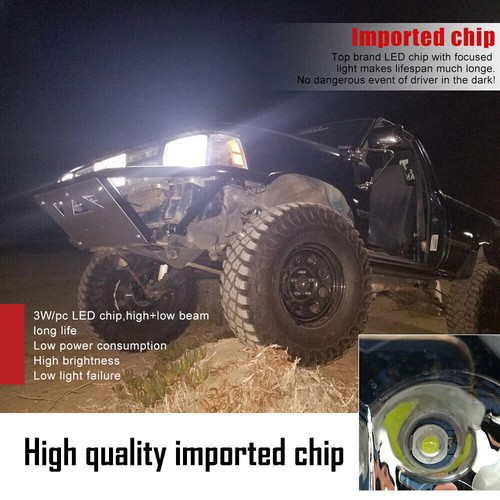 DOT Pair For 1983-1988 Ford Ranger 7X6" inch LED Headlights Sealed High/Low Beam - Picture 13 of 13