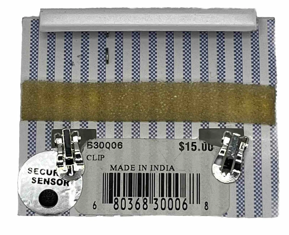 PENDIENTES TOMMY HILFIGER TONO PLATEADO Medio Lazo Clip - De Colección Nuevos de Lote Antiguo Foto 3 de 4