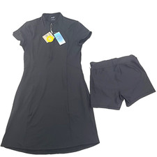 Puma Women's Size S Golf Cloudspun Madison Dress with Shorts Black Tennis Sports