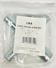 LK4 4-Way Square Stem Key Sizes 1/4" 9/32" 5/16" 11/32" Plumber's Tool New
