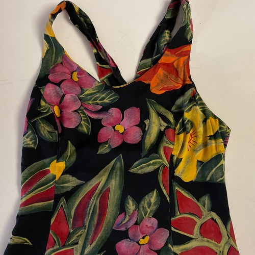 Vintage 90s Byer too! Floral Panel X Backdress Made in USA Sz 5/S/M - Picture 6 of 18