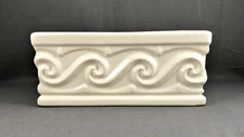 Haeger Pottery Scroll Pattern Cream Rectangular Planter Box 10 ¾” Long