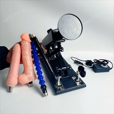 Automatic Telescopic Sex Machine Thrusting Dildo 5 Attachments Masturbation SM