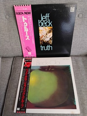 Jeff Beck 2 Japan press vinyl reissue lot (Truth 1973, Beck-Ola 1983) w/ Obi