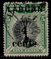 NORTH BORNEO - Labuan EDVII SG129, 4c on 5c, VERY FINE USED. Cat &pound;55. CDS
