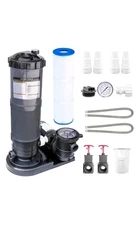 Swimline HYDROTOOLS 100 SqFt Cartridge Pool Filter System for Above Ground Pools