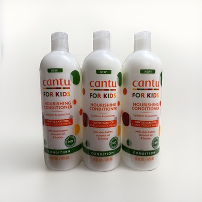 Lot of 3 Cantu Gentle Care Kids Nourishing Conditioner For Curls & Waves 16oz