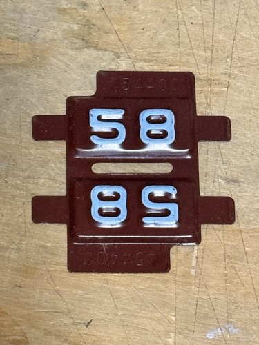 1958 South Dakota license plate Tabs- Great Unused Shape!