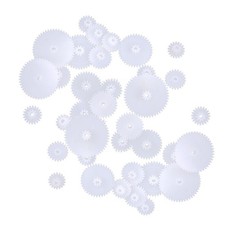 58 Various Sizes Assorted Plastic Gear Toy Motor Crown Gear for DIY RC Car Robot