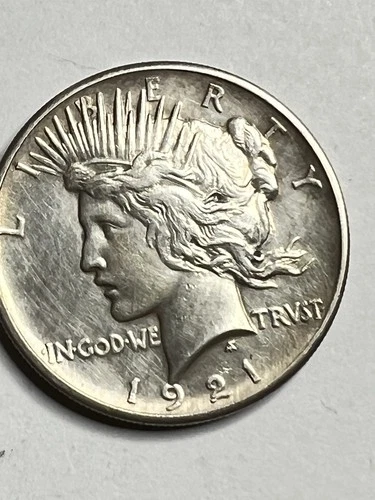 1921 $1 Peace Silver Dollar High Relief First Year Issue XF Detail