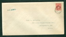 CANADA ROB.&A'HEAD R.P.O. BC/JUN 15/49 #WR 131A ORNAMENT RPO SS MINTO TO USA