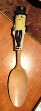 Planters Mr Peanut Lefton Ceramic Handle Salad Serving Spoon AS FOUND