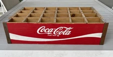 Coca-Cola 24 Bottle Red Wooden Crate Display/Carrier - Circa 2015