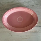 Fiesta Fiestaware Pink Rose 13 1/2 X 9 3/8 Inch Oval Platter
