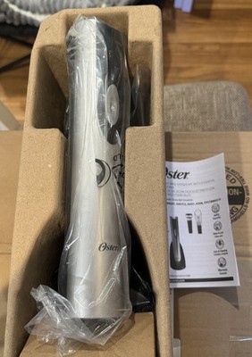 Oster Cordless Electric Wine Bottle Opener with Foil Cutter, Silver New