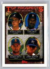 1993 Topps #423 Ryan Klesko / Ivan Cruz / Bubba Smith / Larry Sutton TP, RC