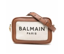 Balmain Women  s Canvas Crossbody B-Army Luggage Leather