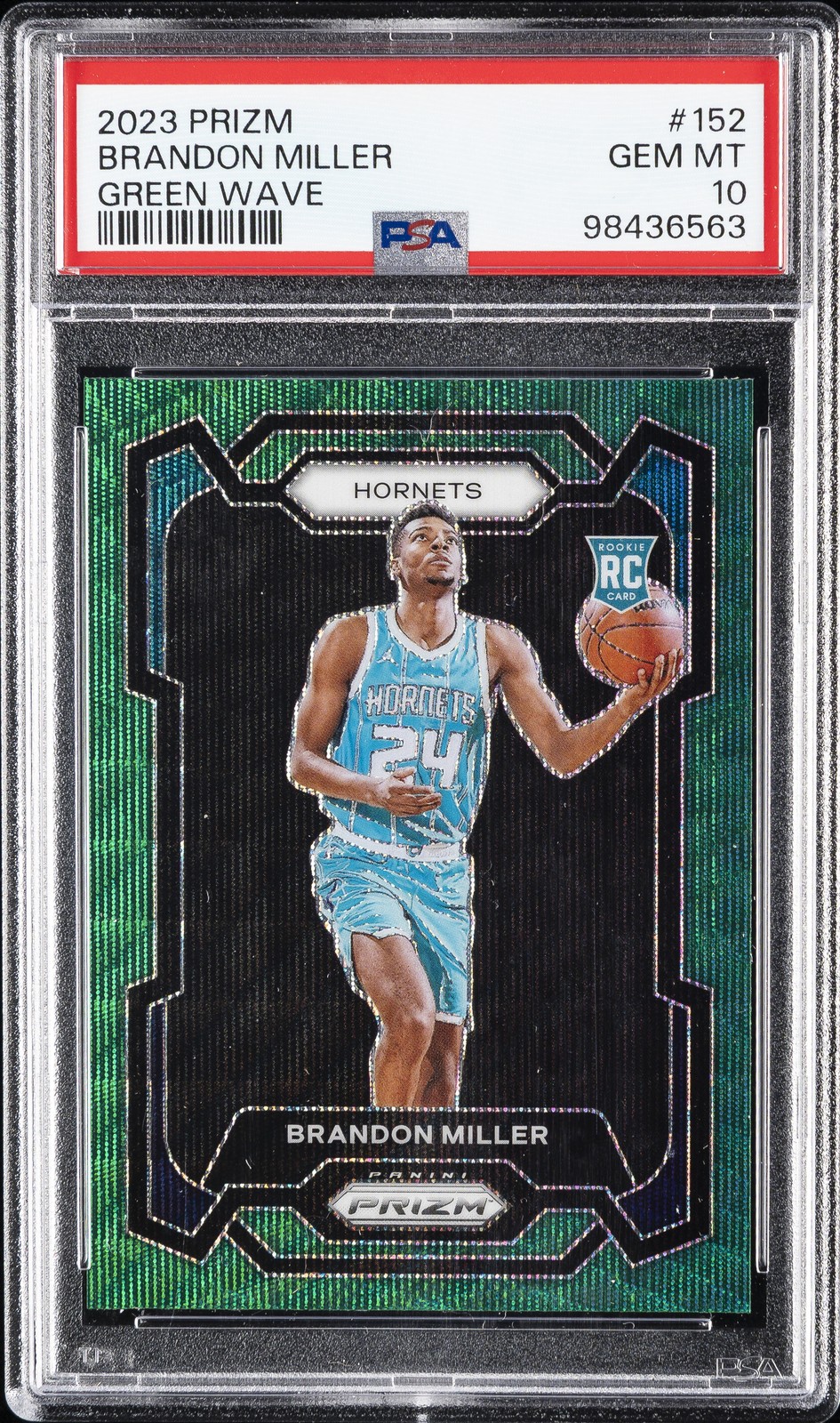 2023 PANINI PRIZM GREEN WAVE #152 BRANDON MILLER PSA 10