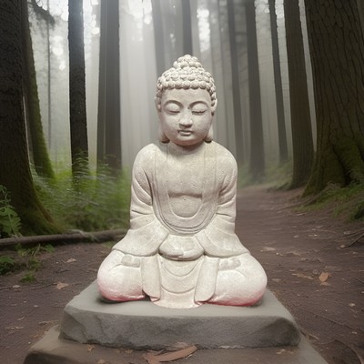 Buddha Garden Statue 14 Meditation Outdoor Front Step Landscape  cast Stone