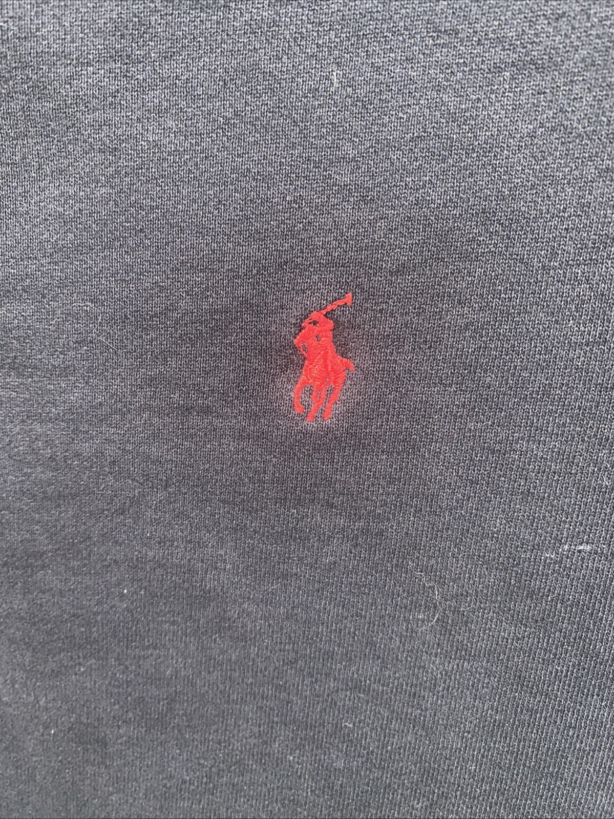 Vintage Y2K Polo Uomo Ralph Lauren Felpa Girocollo Rosso Pony Logo Nero XL