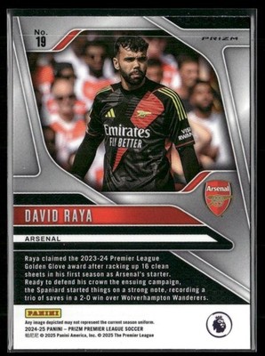 David Raya 2024 Panini Prizm Premier League Blue Mosaic Arsenal FC