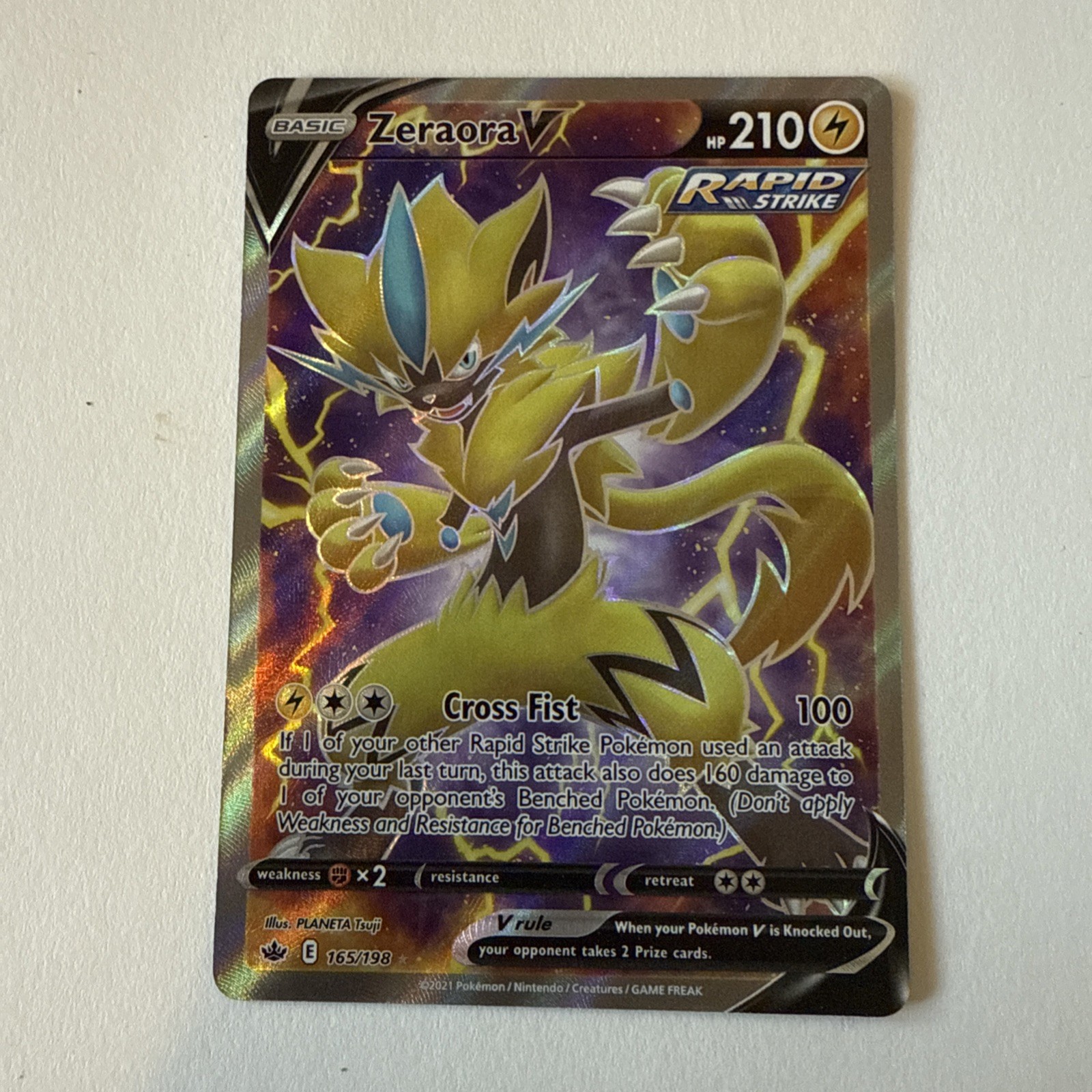 Zeraora V (165/198) [Sword & Shield: Chilling Reign] Near Mint Holofoil 1x