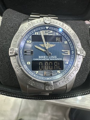 Breitling 42mm Titanium GMT Chronometre Aerospace E79362 Avantage