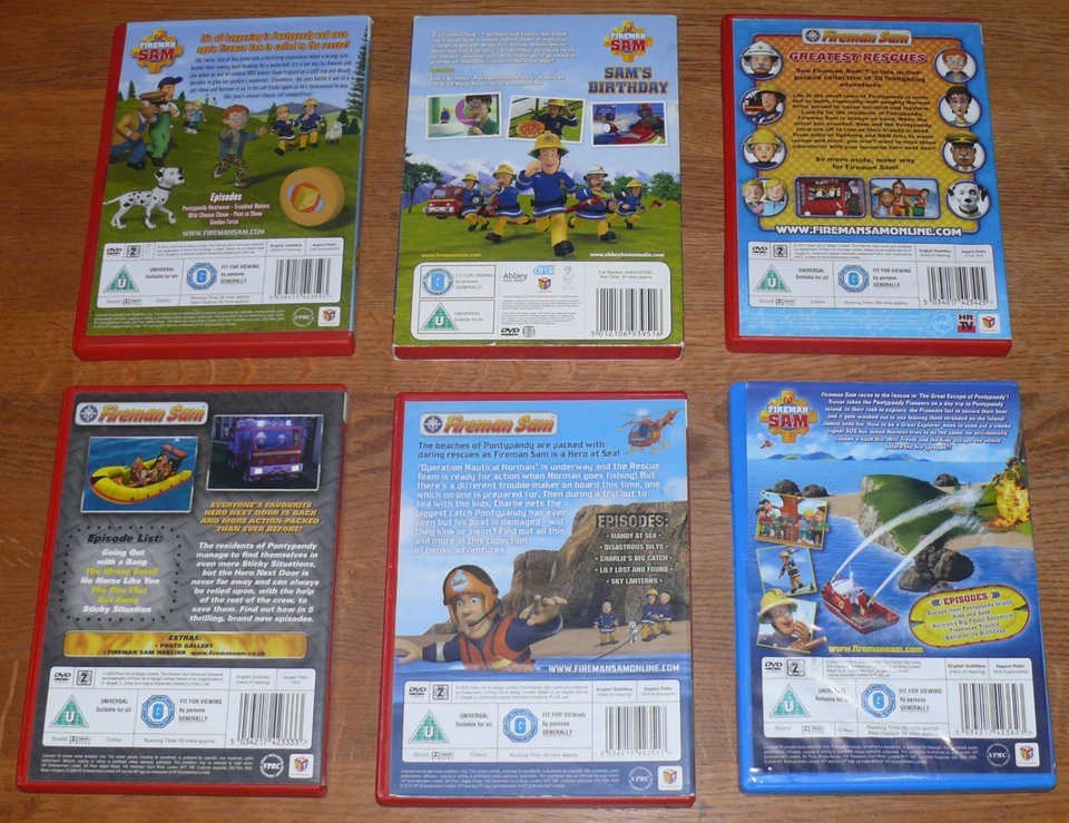 Fireman Sam - 6 DVD Bundle - Discs and Cases in Great Condition - All Region 2 - Image 2 of 2
