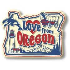 "Love from Oregon" Vintage State Magnet by Classic Magnets