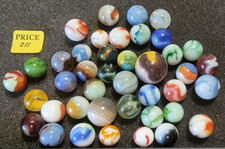 Lot of 40 Mix of Makers Vintage Glass Marbles lot 211 