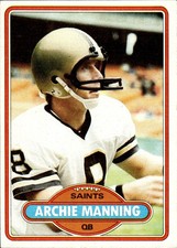 Archie Manning #93 1980 Topps New Orleans Saints