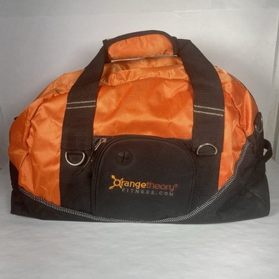 Orange Theory Small Duffle Bag Orange Black  Handles Gym Workout No Straps