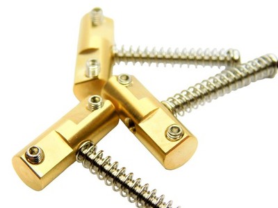 Wilkinson Telecaster Guitar Bridge Saddle Brass Set of 3 Compensated for Fender