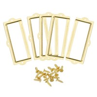 Etikettenhalter 90X42Mm 5Stk 3 Loch Aktenkarten Etikett Rahmen Goldton